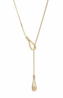 Pear Drop Lariat Necklace