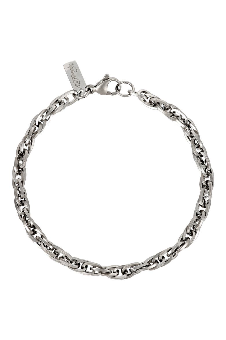 Men's Twist Chain Bracelet, Main, color, SILVER