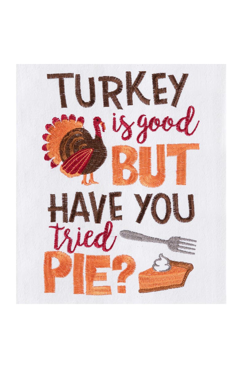 C&F Home Turkey And Pie Flour Sack Kitchen Dishtowel, Alternate, color, White