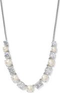 Nadri London Cultured Pearl Mixed Frontal Necklace