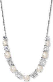 Nadri London Cultured Pearl Mixed Frontal Necklace