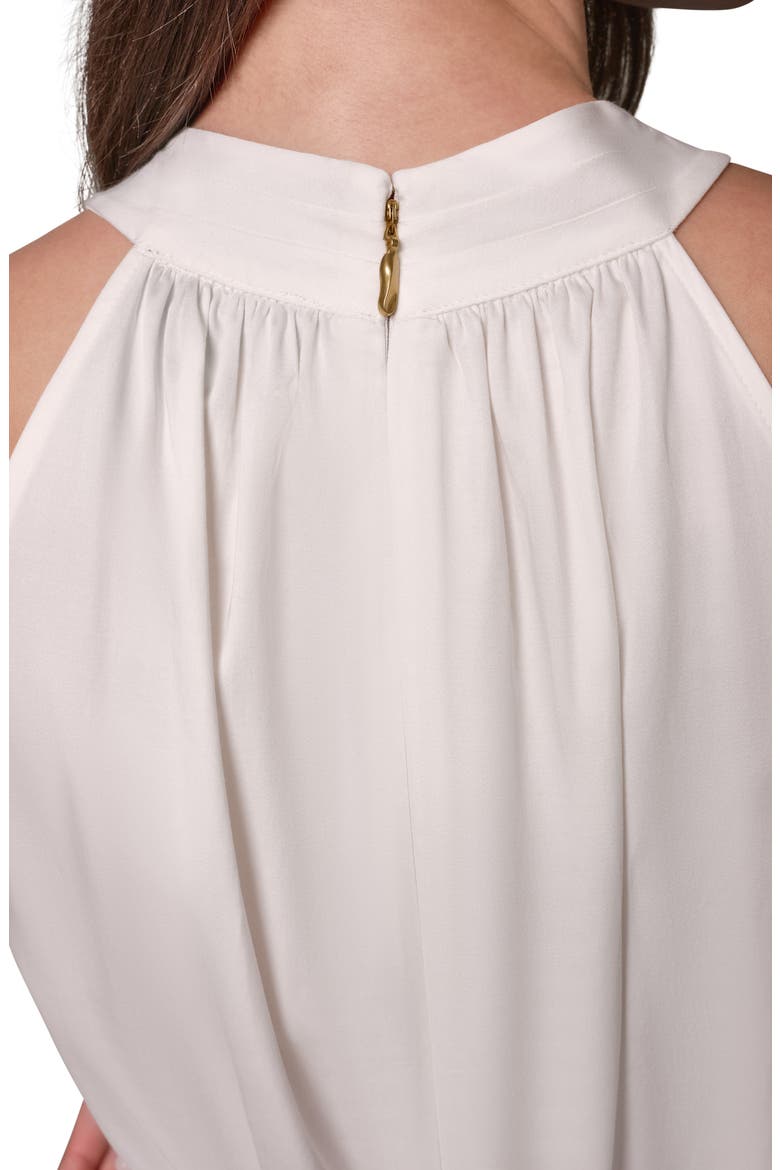 Belted Sleeveless Midi Dress, Alternate, color, CREAM