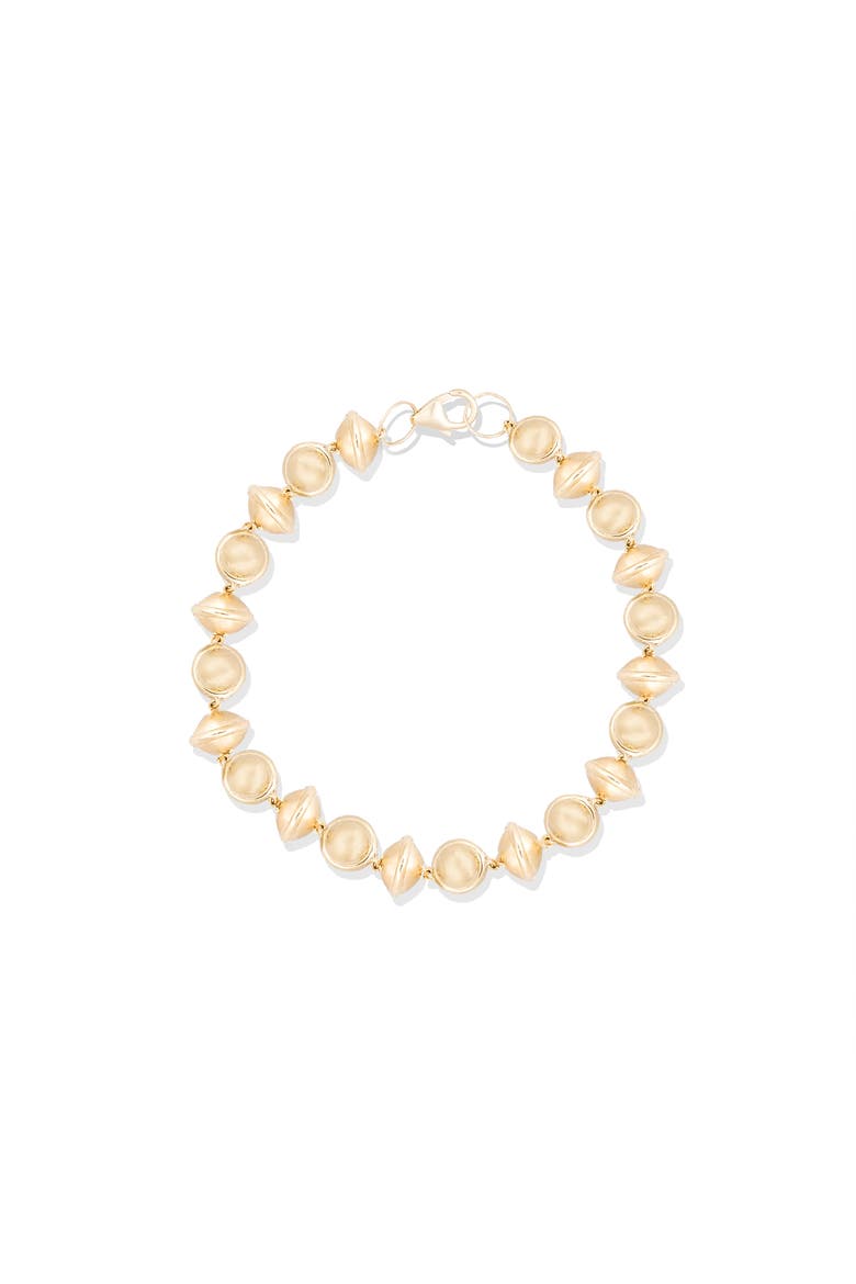 Revel Small Bead Bracelet, Main, color, Gold