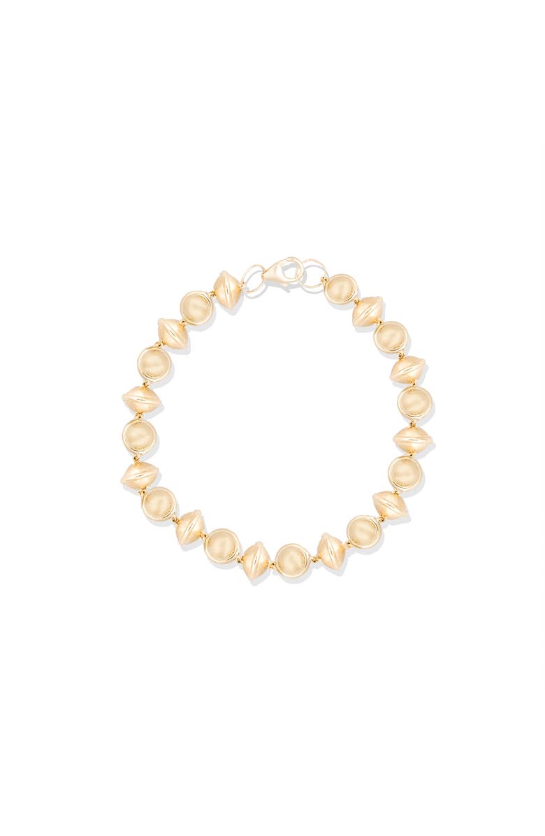 Campbell + Charlotte Revel Small Bead Bracelet, Main, color, Gold