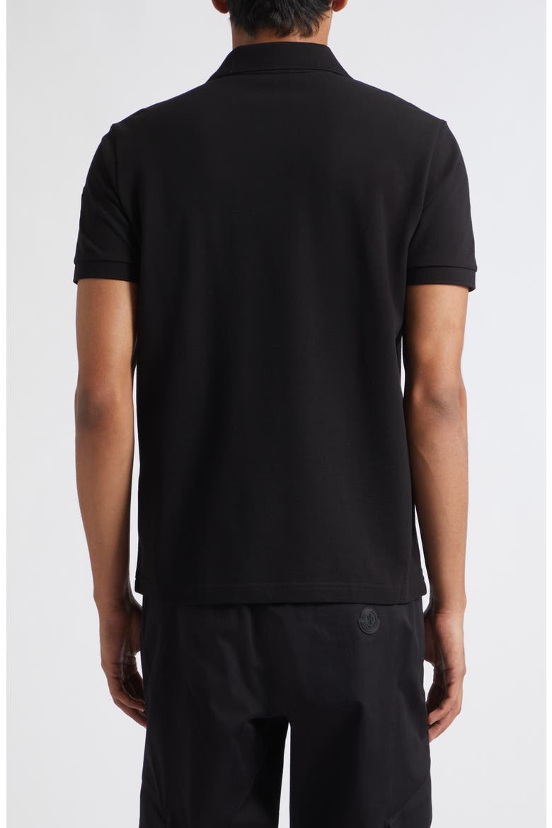 Cotton Polo, Alternate, color, BLACK