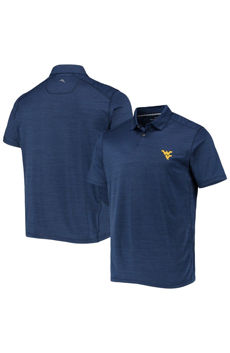 Tommy Bahama Men's Tommy Bahama Navy West Virginia Mountaineers Delray IslandZone Polo, Main, color, 
