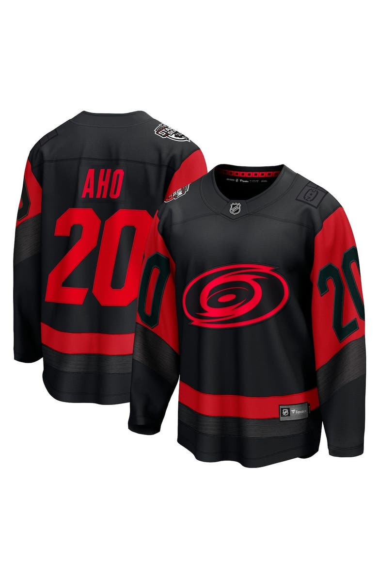 FANATICS Men's Fanatics Branded Sebastian Aho Black Carolina Hurricanes 2023 NHL Stadium Series Breakaway Player Jersey, Main, color, 