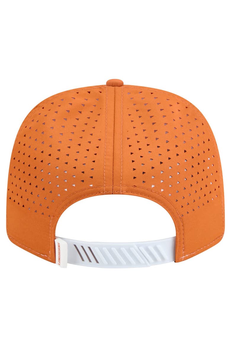 Men's New Era White/Texas Orange Texas Longhorns Perforated Patched 9SEVENTY Adjustable Hat, Alternate, color, White