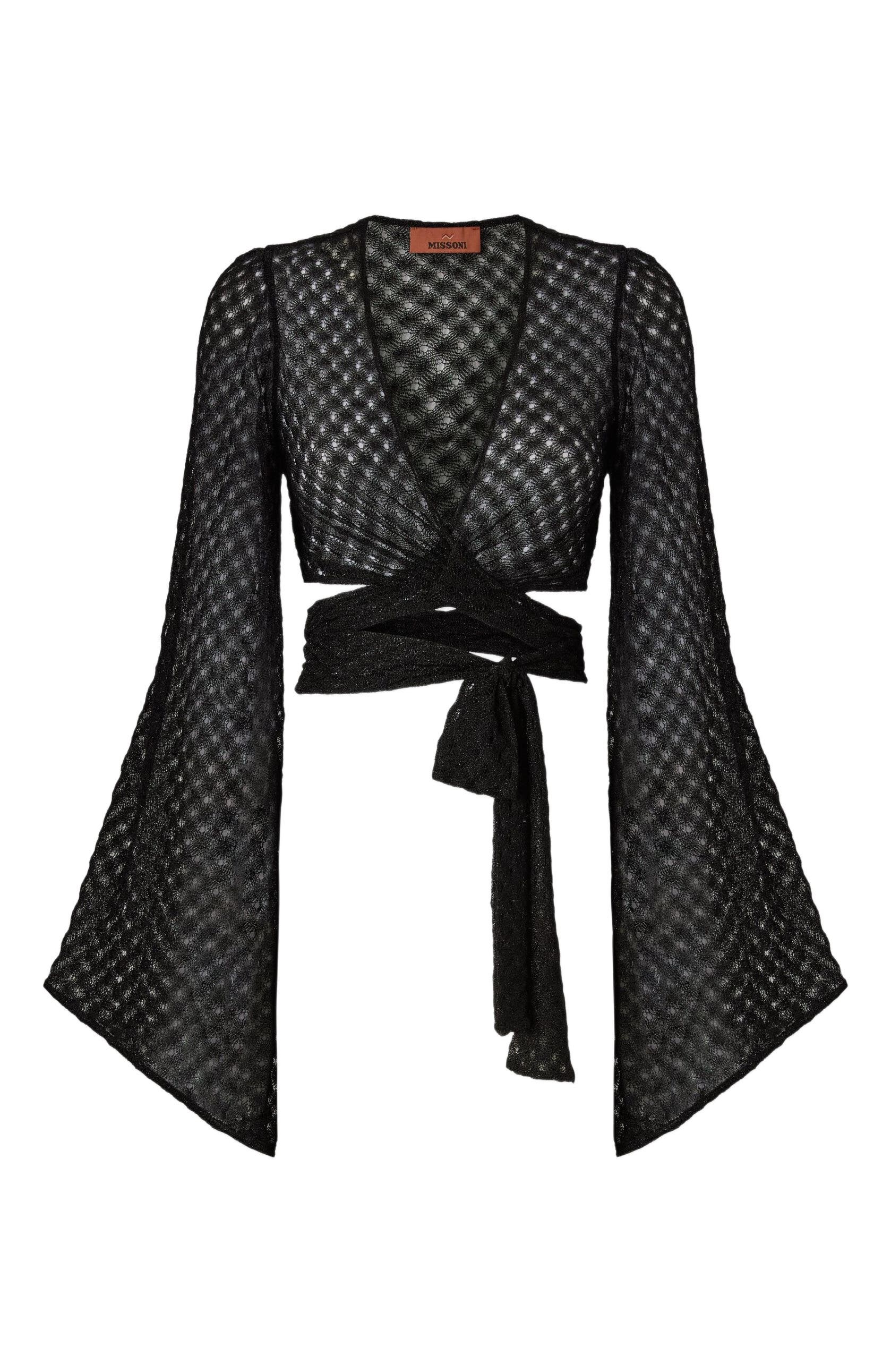 Wrap Top In Lame Viscose With Raschel Workmanship - image 2
