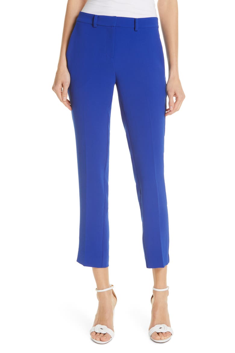 Pody Crepe Trousers, Main, color, BLEUKLEIN