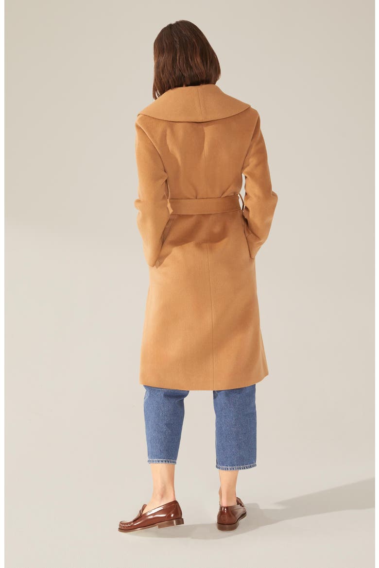 Brigette Cashmere Wool Robe, Alternate, color, Camel