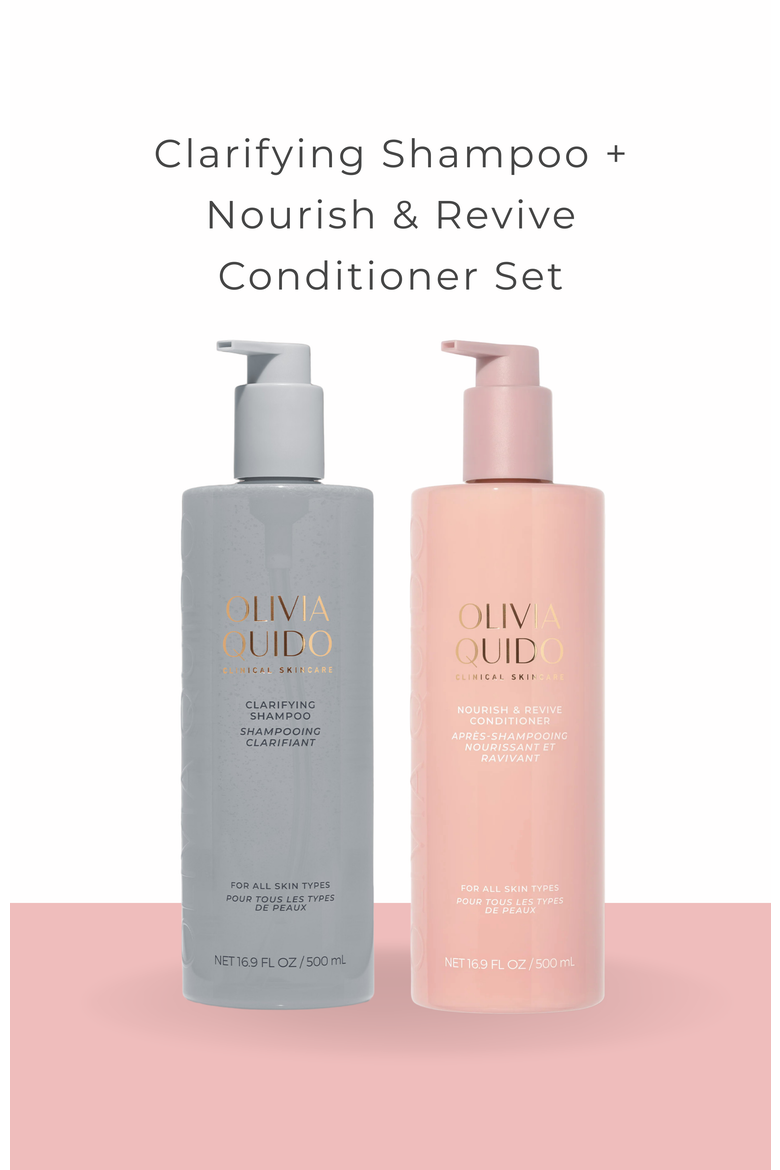 Clarifying Shampoo Nourish & Revive Conditioner Set, Alternate, color, White