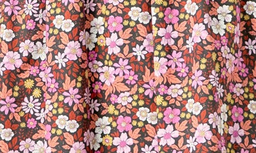ENGLISH FACTORY ENGLISH FACTORY FLORAL SMOCK BODICE MIDI DRESS