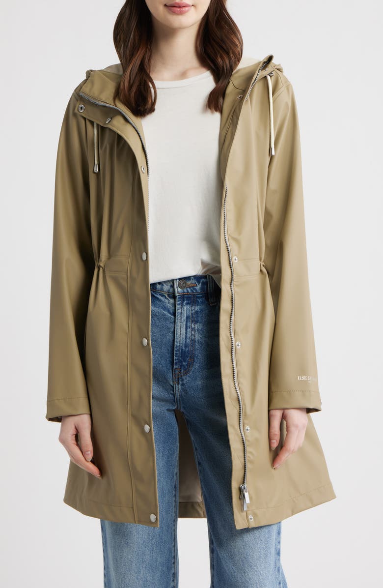 Ilse Jacobsen Hooded Waterproof Raincoat, Alternate, color, Coriander