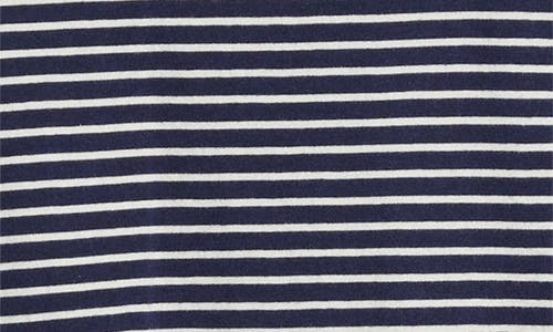 Nili Lotan Lana Stripe Cotton T-shirt In Navy/natural Stripe
