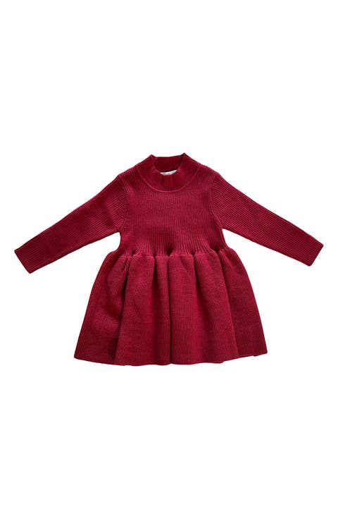 Falyn Long Sleeve Cotton Sweater Dress (Baby)