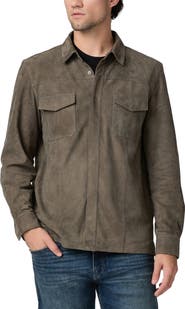 PAIGE Baltimore Leather Shirt Jacket
