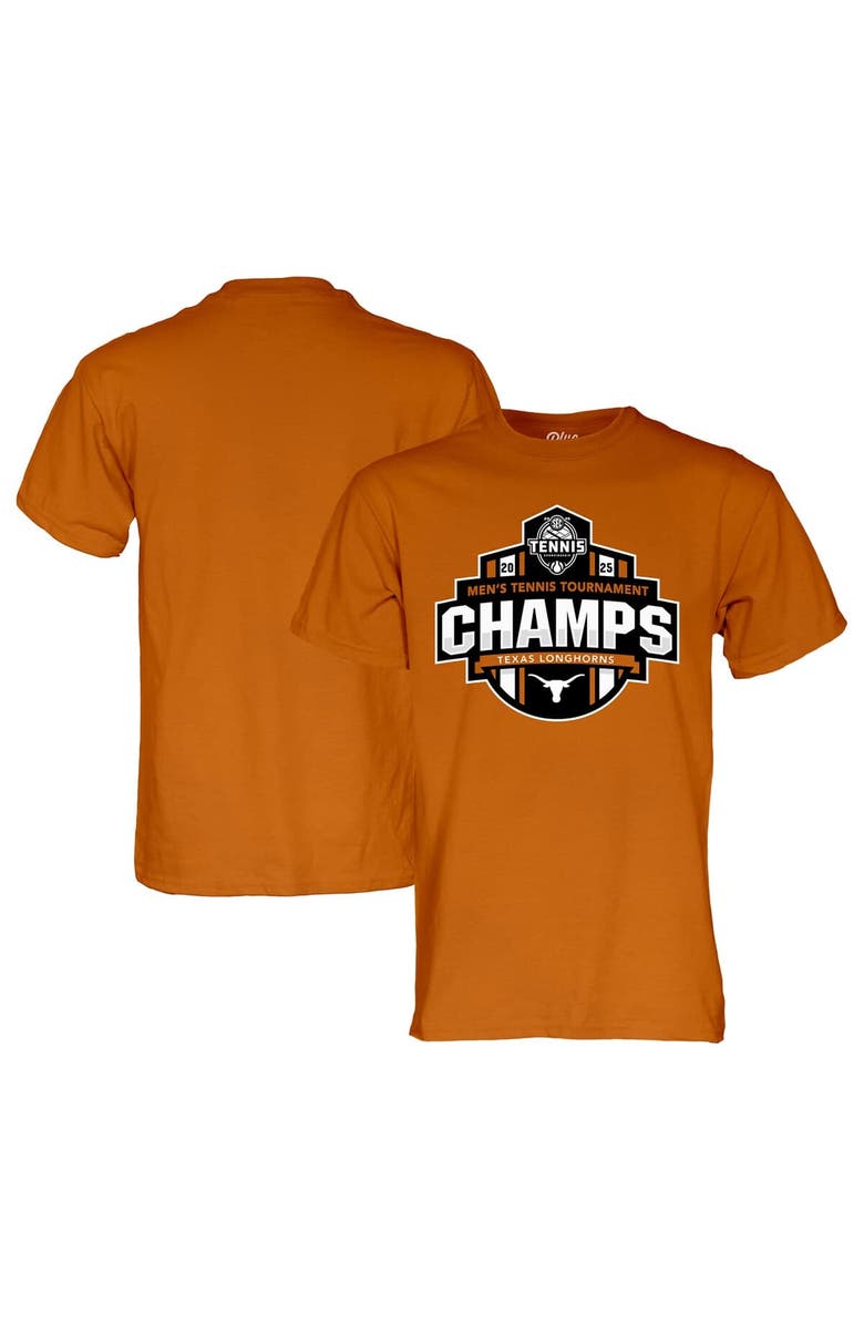 BLUE 84 Unisex Blue 84  Texas Orange Texas Longhorns 2025 SEC Men's Tennis Tournament Champions T-Shirt, Main, color, Burnt Orange