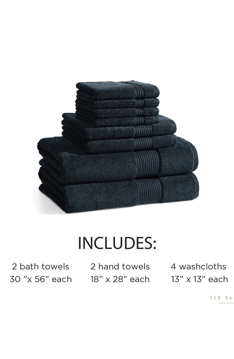 Ted Baker 8-Piece Bath Towel Set, Alternate, color, Black