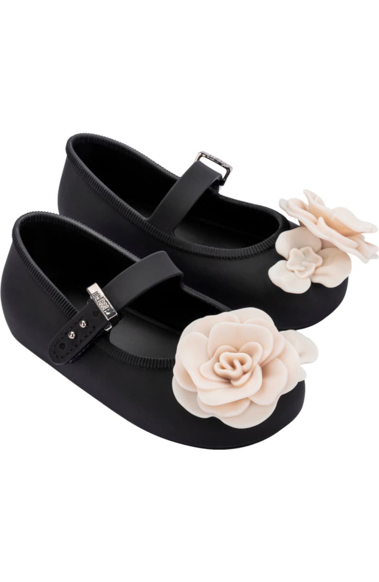 Mini Melissa Kids' Soft Ballerina Mary Jane Flat, Main, color, Black
