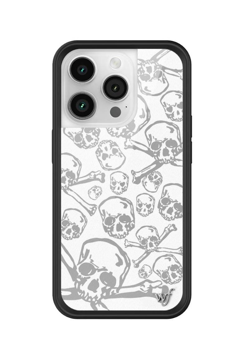 Skull Girl iPhone Case, Alternate, color, White