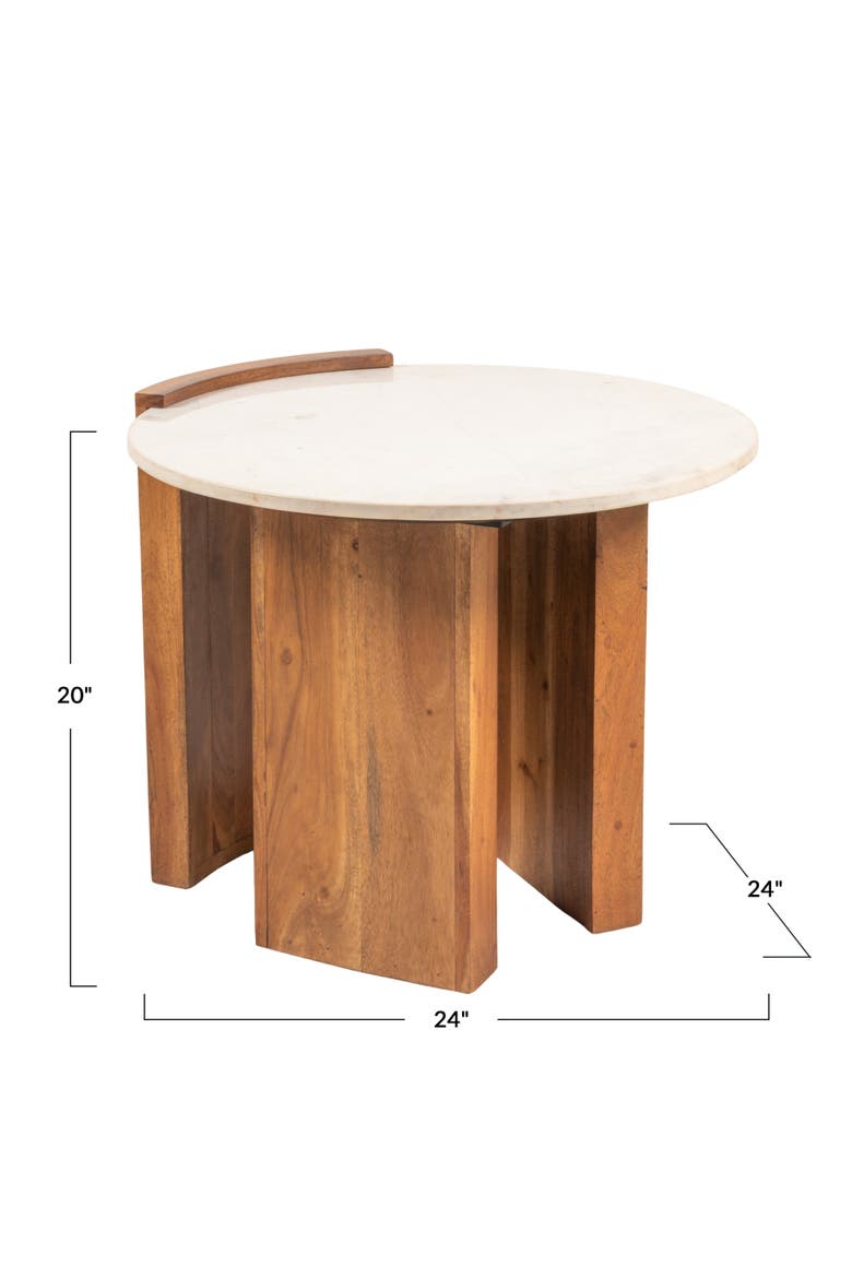 Semi-Enclosed Side Table, Alternate, color, Natural