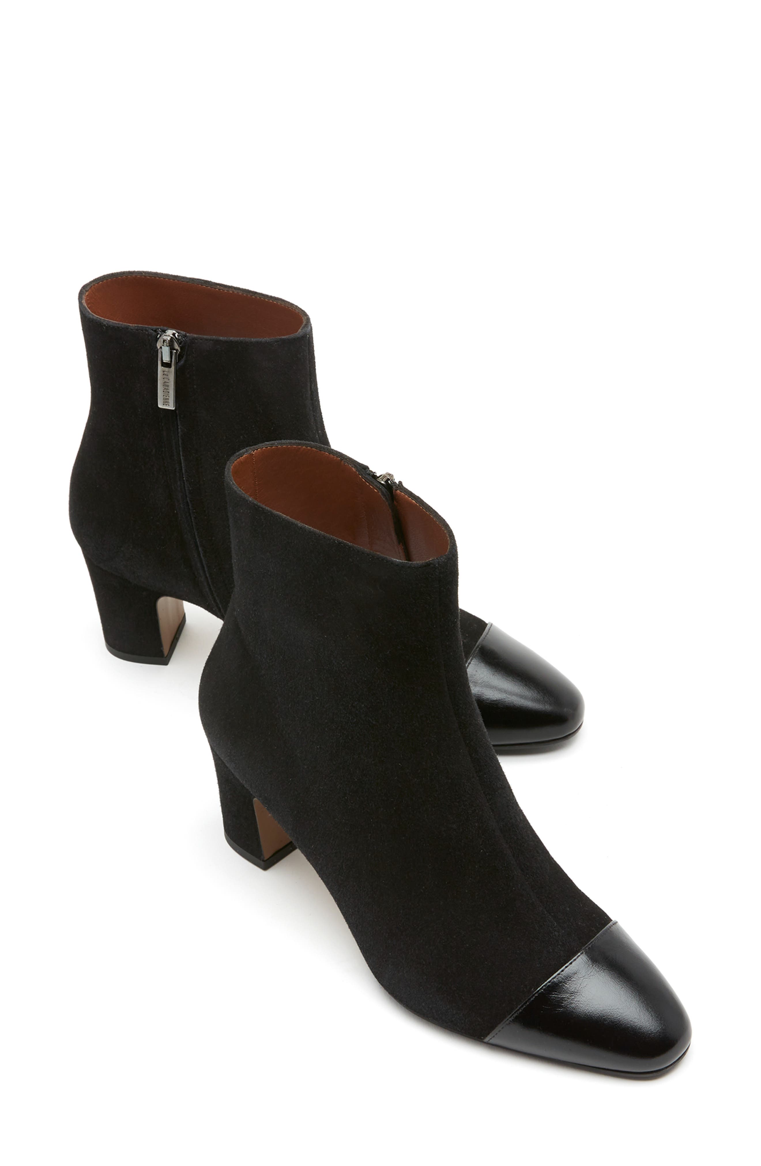 Benjamin Leather Bootie, Alternate, color, BLACK SUEDE