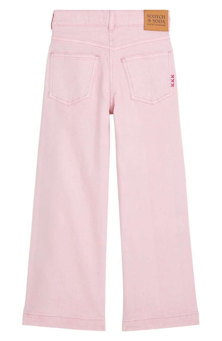 Scotch & Soda Kids' The Wave Wide Leg Jeans, Alternate, color, Lilac Snow