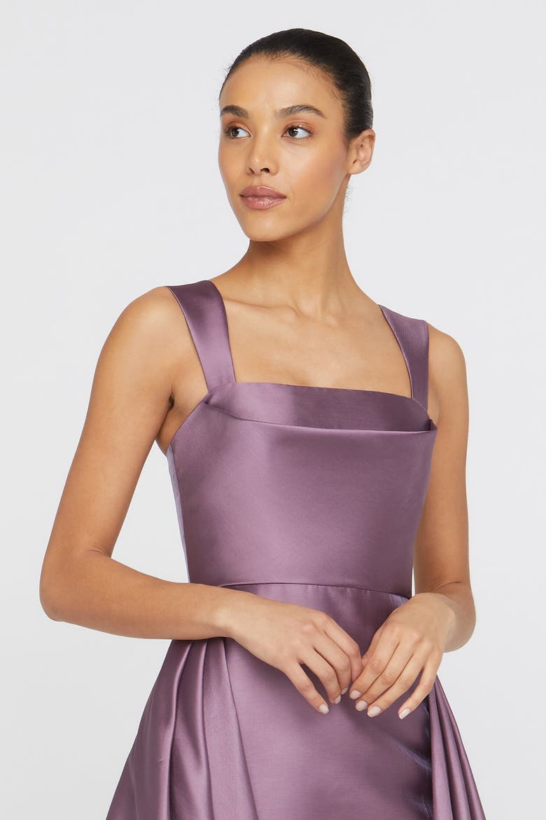Zendaya Mikado Square-Neck Gown, Alternate, color, Chrome Lavender