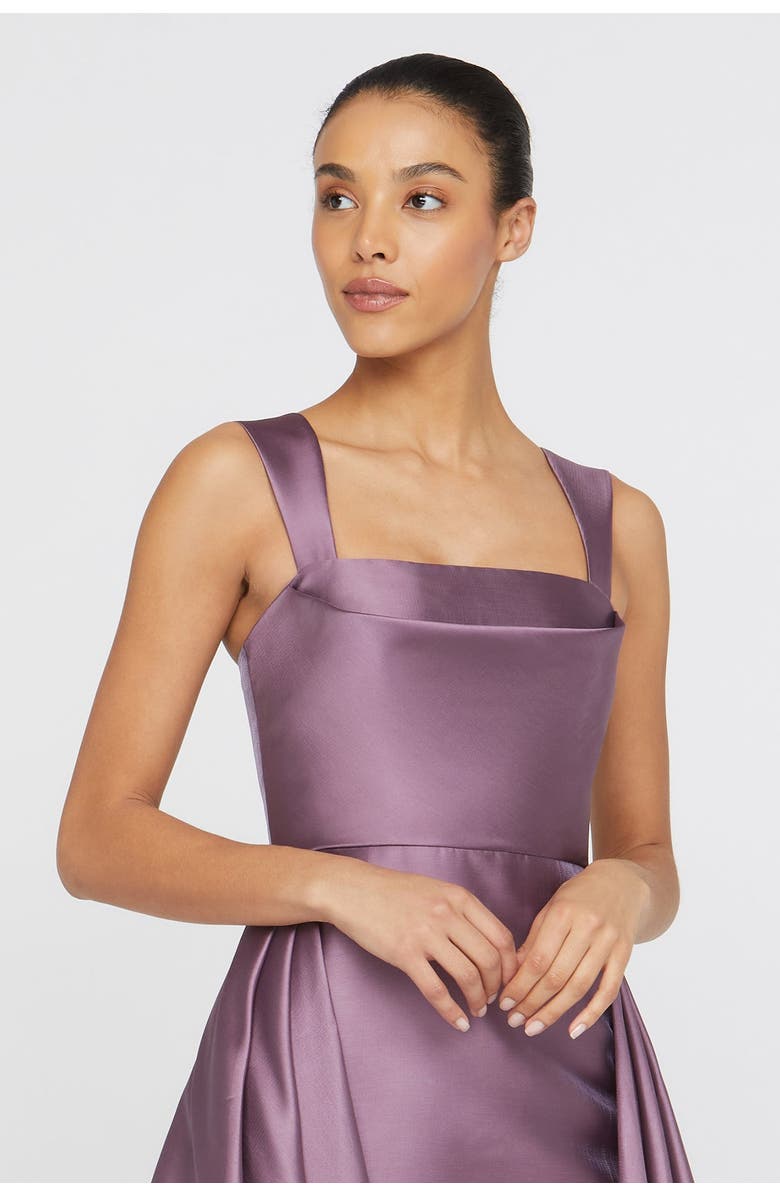 Theia Zendaya Mikado Square-Neck Gown, Alternate, color, Chrome Lavender