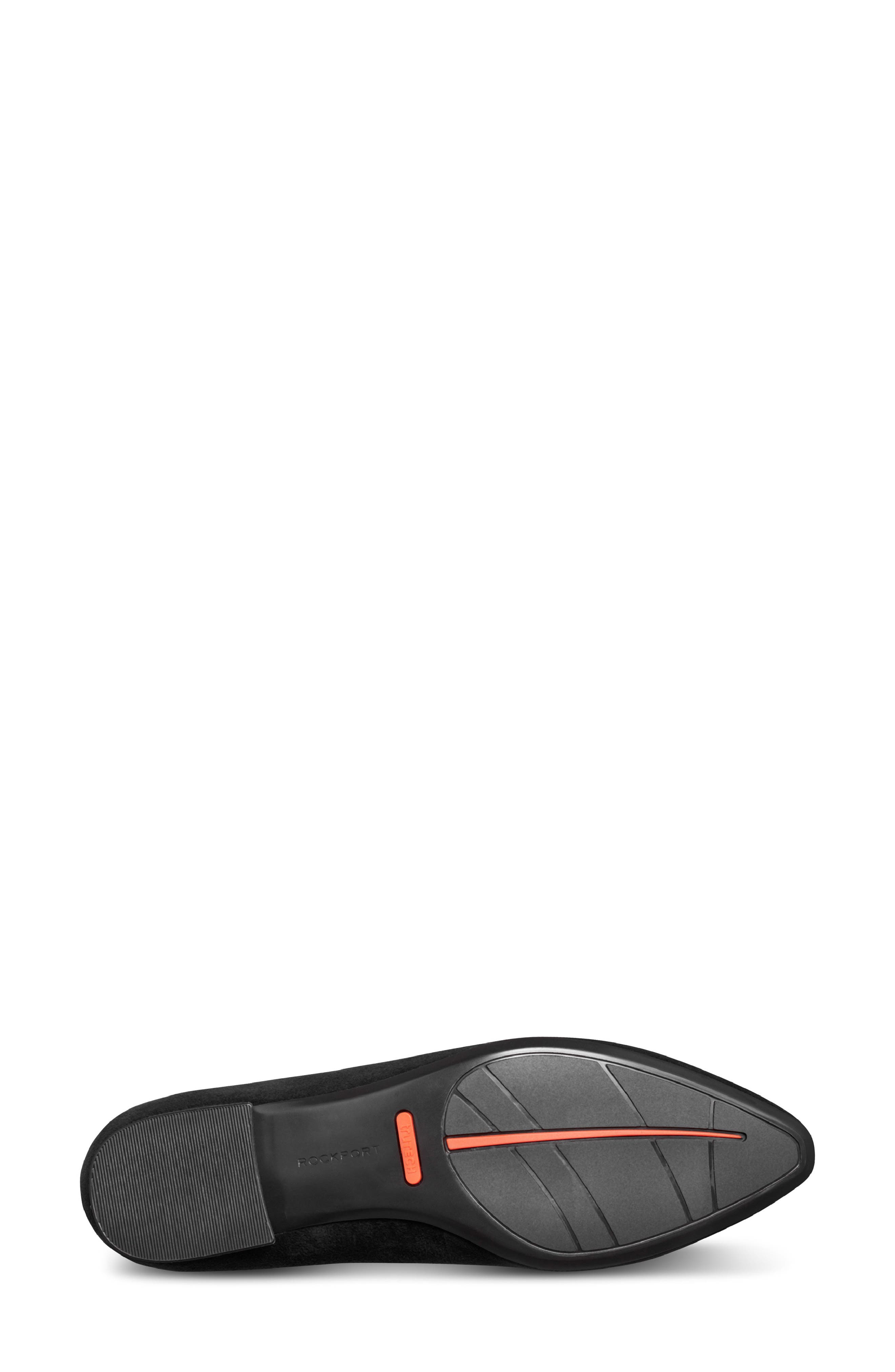 Rockport Taren Pointed Toe Flat, Alternate, color, Black