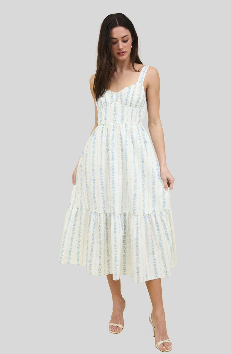 Blu Pepper Floral Tiered Sundress, Alternate, color,