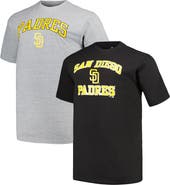 PROFILE Men's Profile Black/Heather Gray San Diego Padres Big & Tall T-Shirt Combo Pack