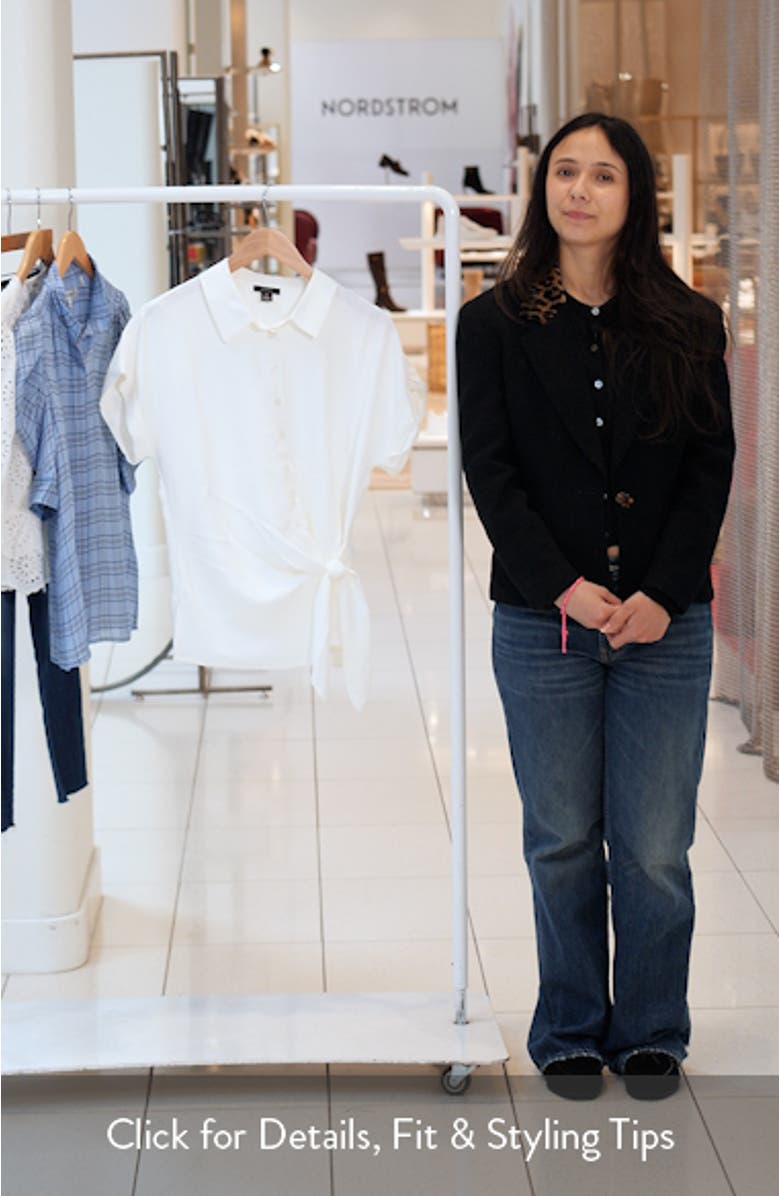 Asymmetric Tie Front Shirt, sales video thumbnail