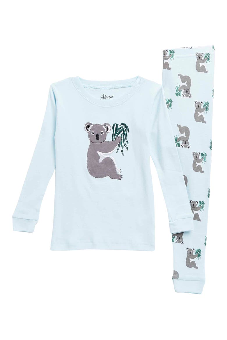 Kids Two-Piece Cotton Printed Matching Family Pajamas, Coordinated Prints, Main, color, BLUE