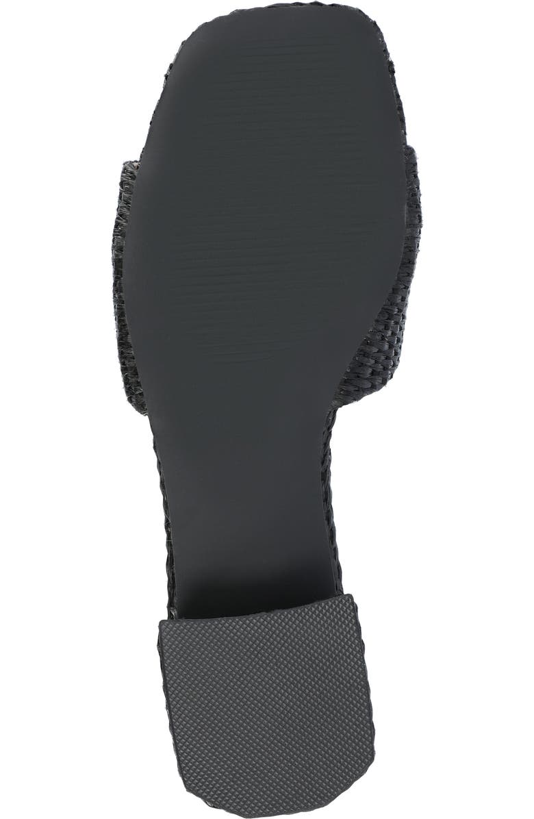 Journee Collection Justina Embellished Raffia Slide Sandal, Alternate, color,