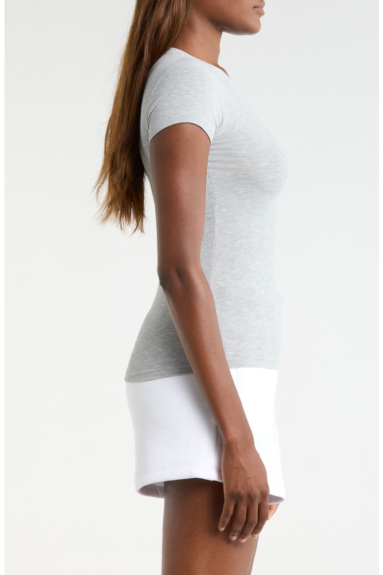 Rib Baby T-Shirt, Alternate, color, HEATHER CONCRETE