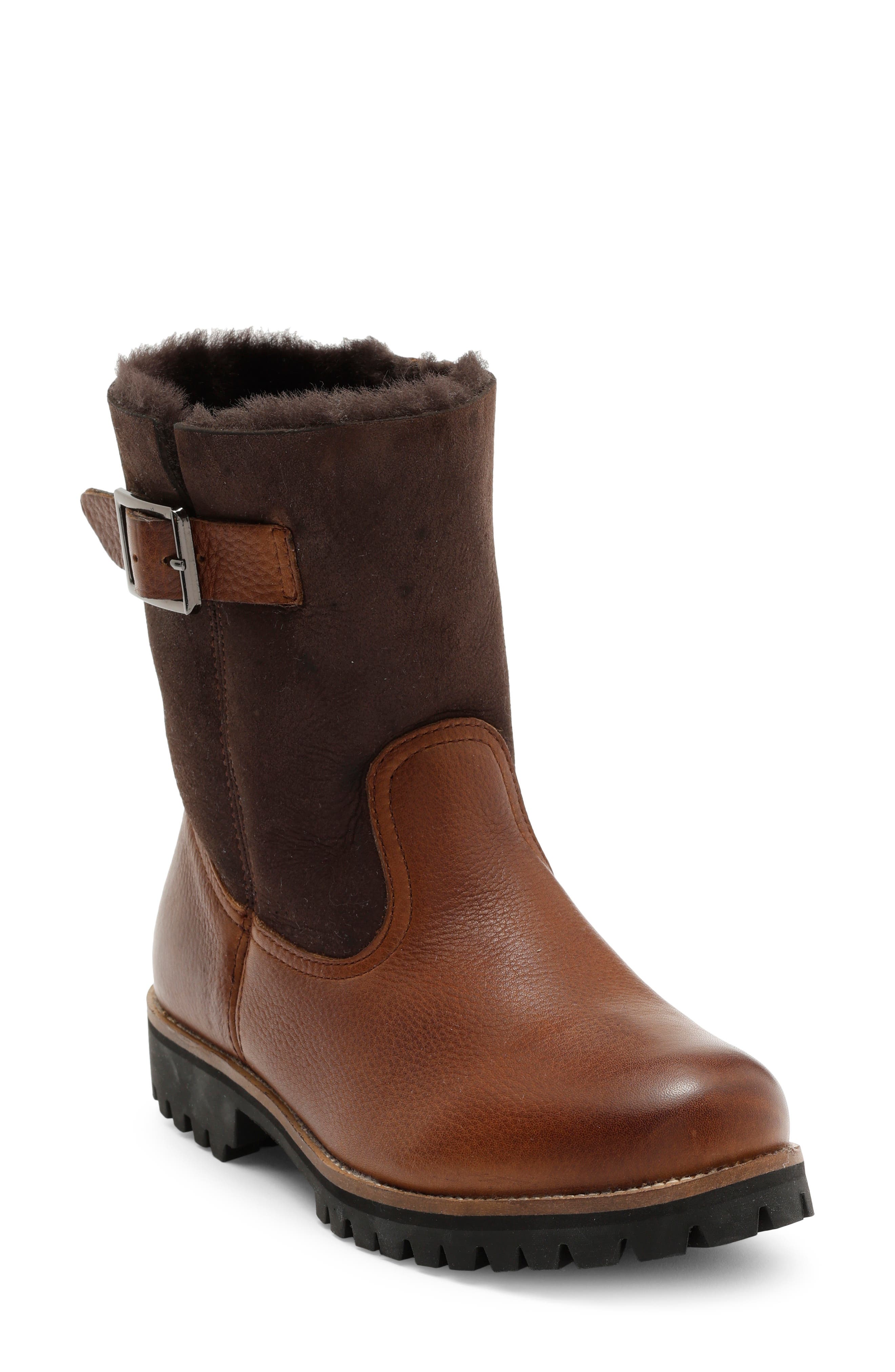 Blackstone OL05 Moto Boot with Genuine Shearling Lining, Main, color, Brown
