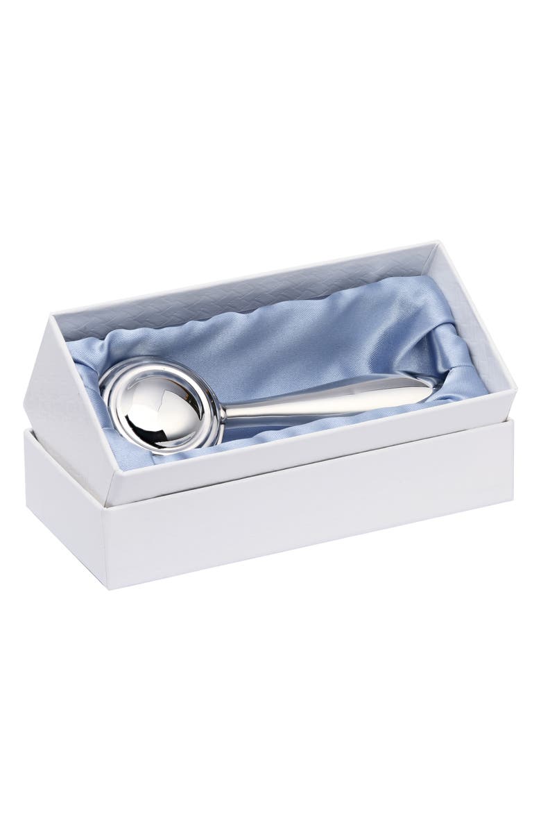 Mignonette RIbbed Round Sterling Silver Rattle, Alternate, color, 