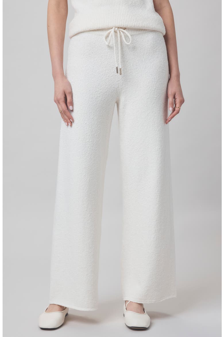 x @cellajaneblog Bouclé Sweat Pants, Main, color, SNOW