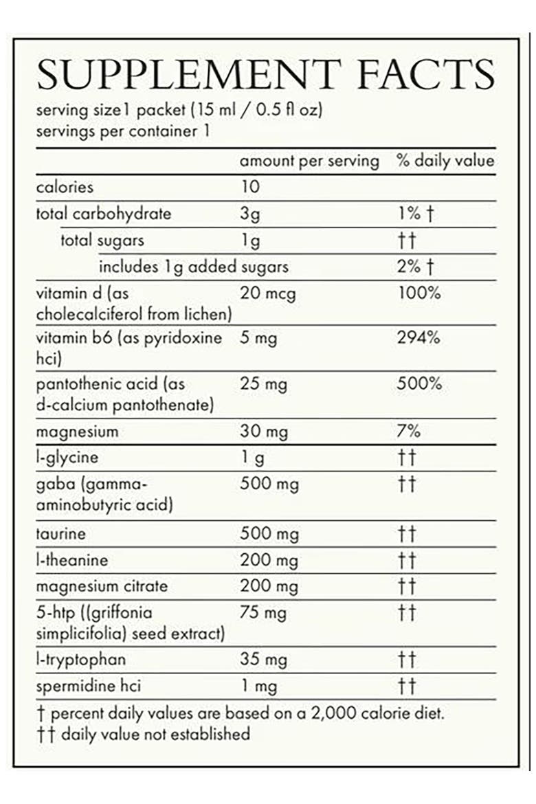 Calm (Beauty) Spermidine & Taurine Dietary Supplement, Alternate, color, NO COLOR