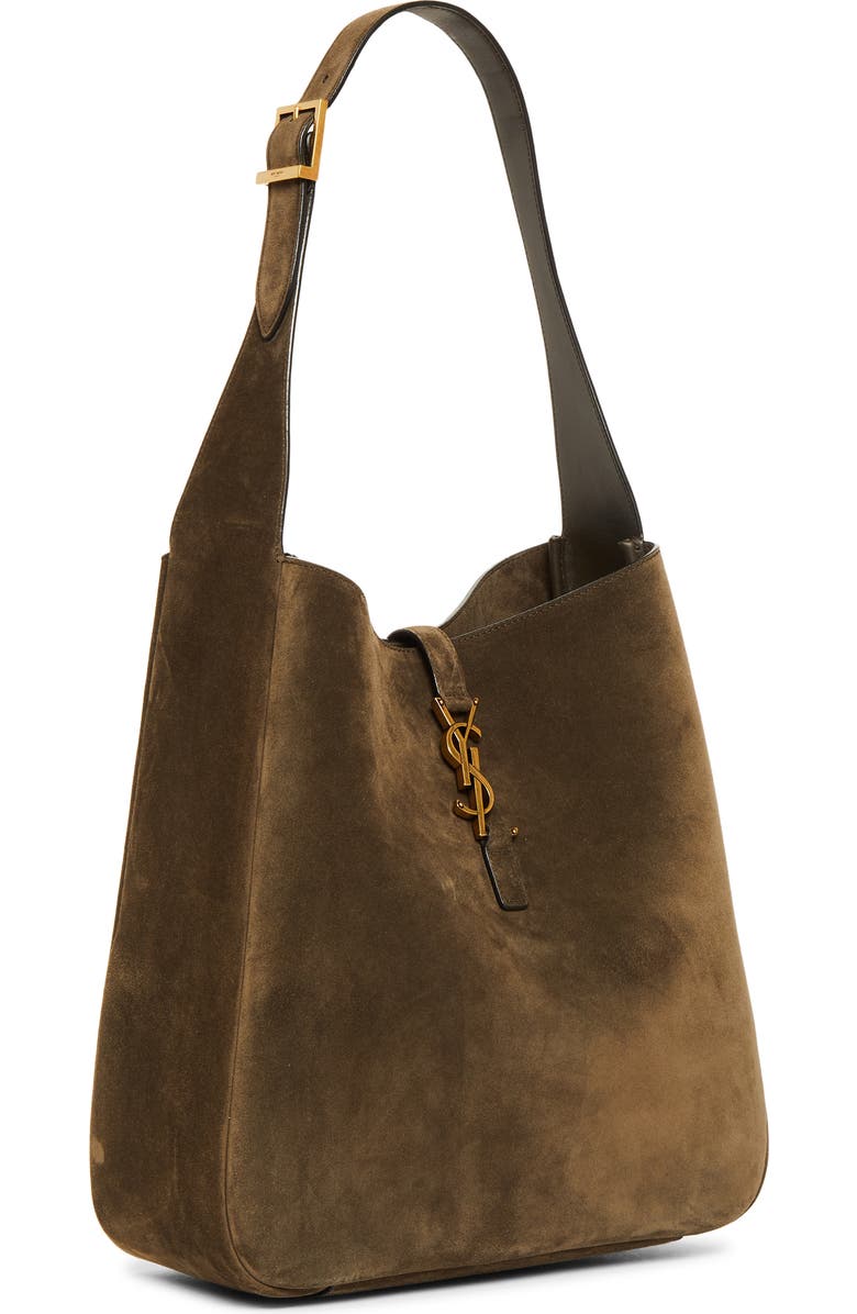 Saint Laurent Large 5 à 7 Leather Hobo Bag, Alternate, color, Light Musk