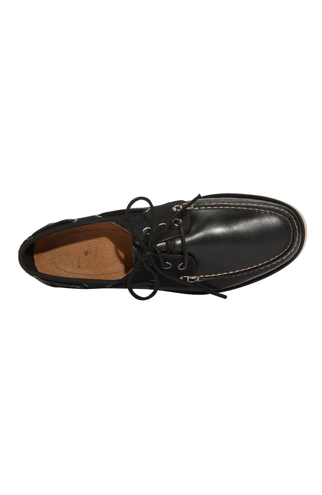 'Bienne' Boat Shoe, Alternate, color, Black