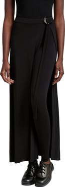 Marcella Waverly Tie Belt Jersey Skirted Pants
