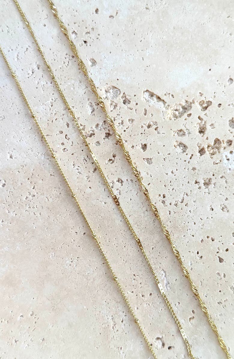 Adornia Set of 3 Assorted Chain Necklaces, Alternate, color, Gold