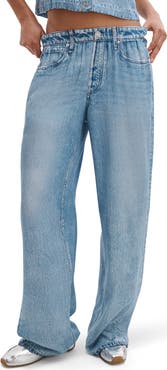 rag & bone rb Miramar Slink Trompe l'Oeil Faux Denim Wide Leg Lounge Pants