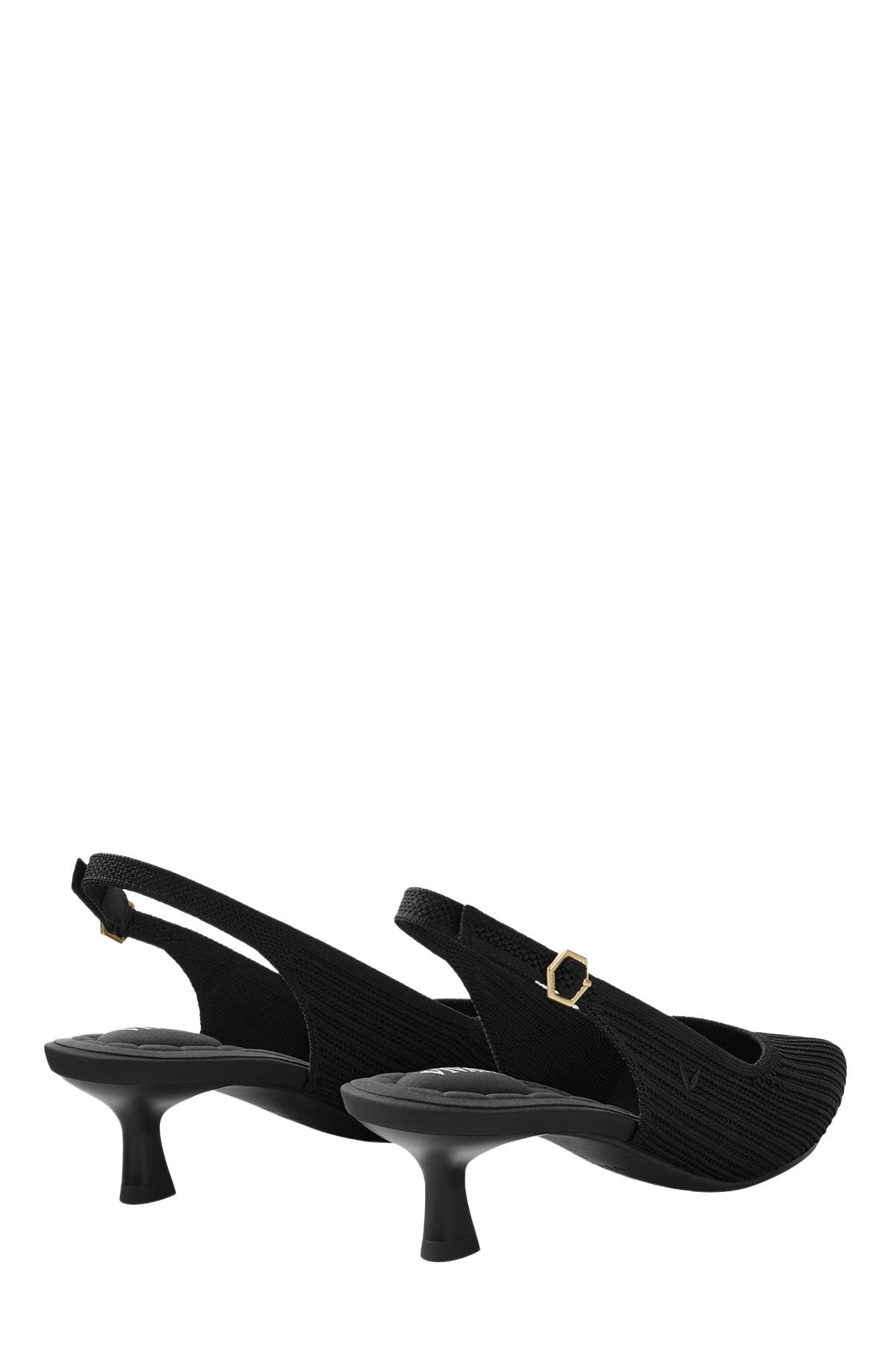 VIVAIA Pointed-Toe Kitten Slingback, Alternate, color, Black