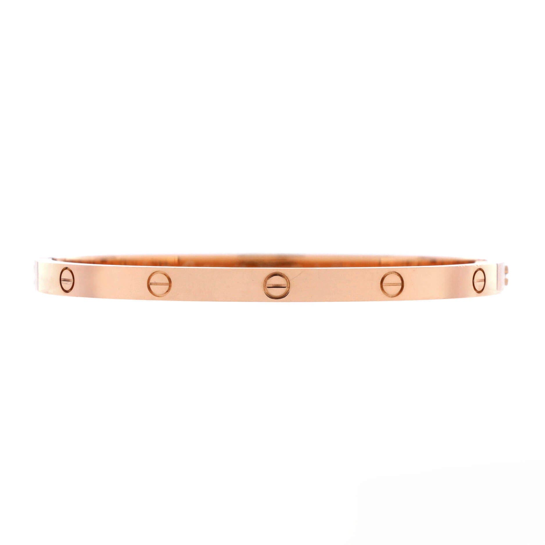 Love Bracelet 18K Rose Gold Small, Main, color, Metallic Gold