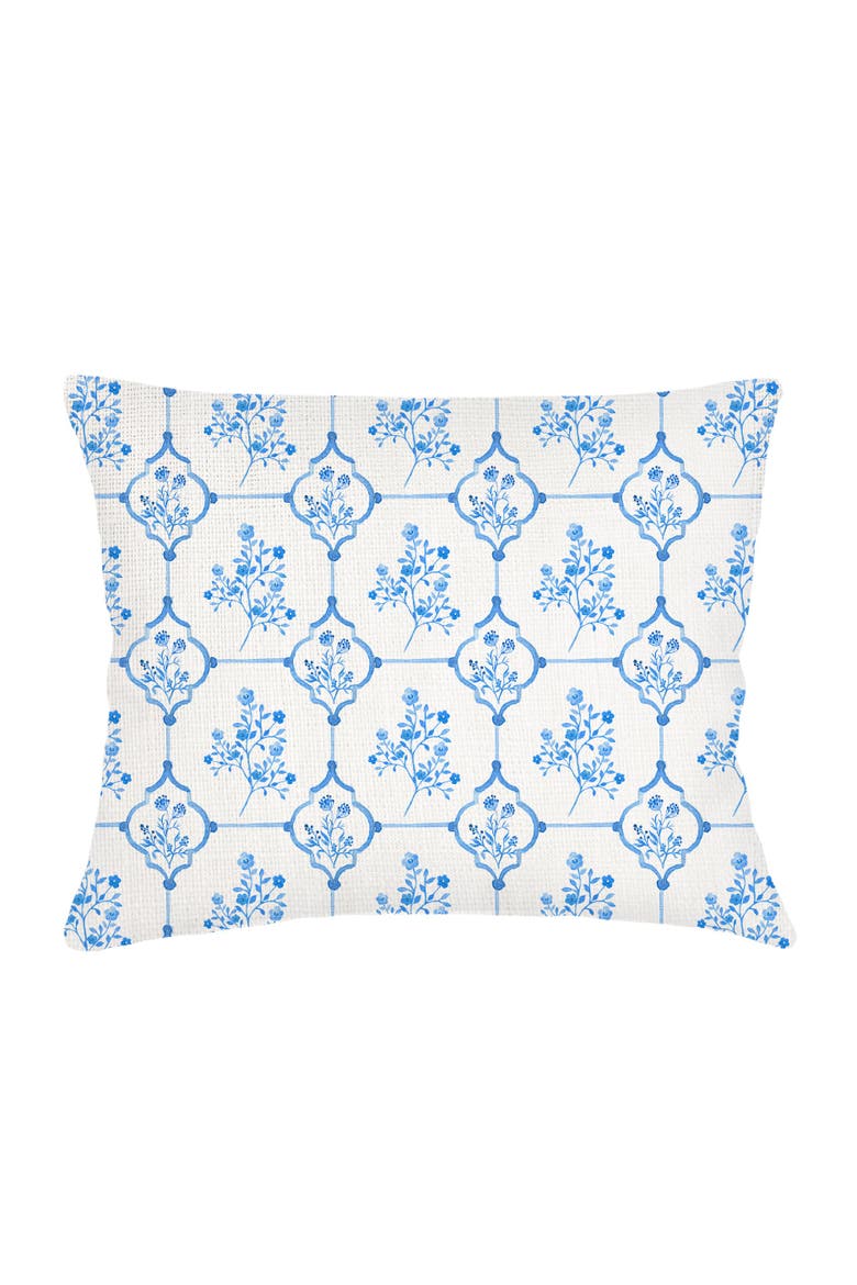 French Toile Linen Dutch Euro Pillow 28x36 with Down Insert, Main, color, Blue