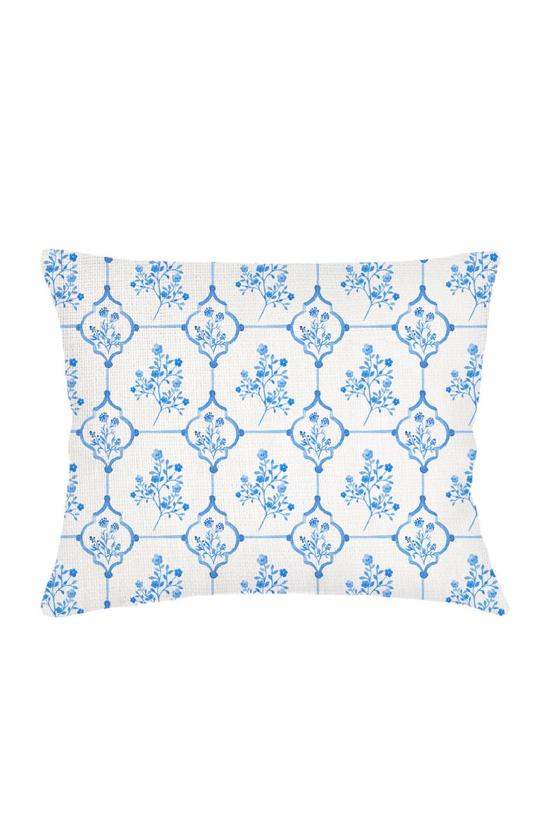 Anaya French Toile Linen Dutch Euro Pillow 28x36 with Down Alternative Insert, Main, color, Blue